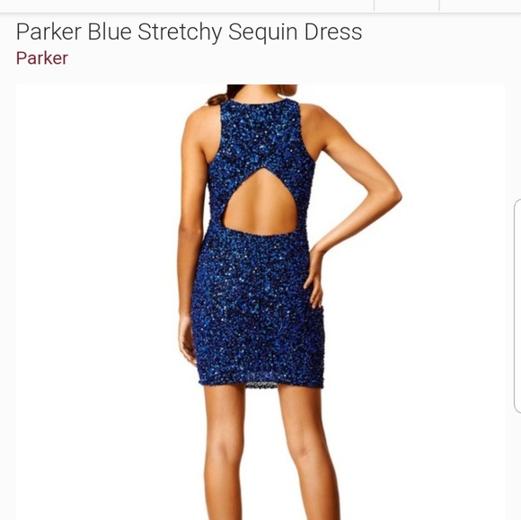 Parker Blue Sequin Stretchy Bodycon Dress ππ - Picture 2 of 8